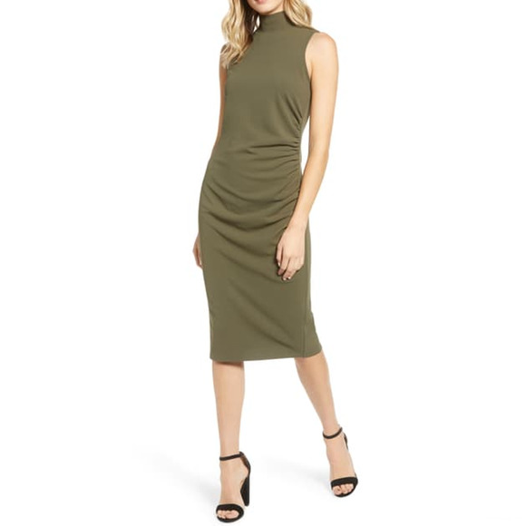 chelsea28 mock neck sheath dress